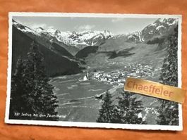 Alte Ansichtskarte Sedrun mit dem Javetschertal, Graubünden