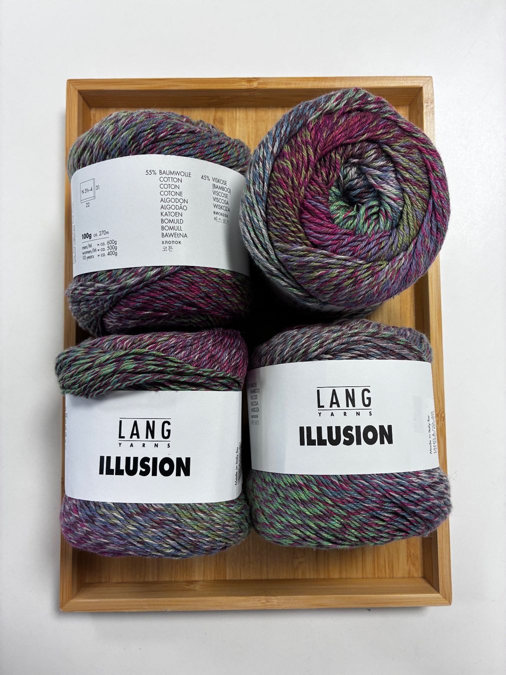 Lana: 4 Knäuel Illusion von Lang Yarns – Nuovo e nell'imballaggio originale da Gelterkinden venduto da Ankilu73