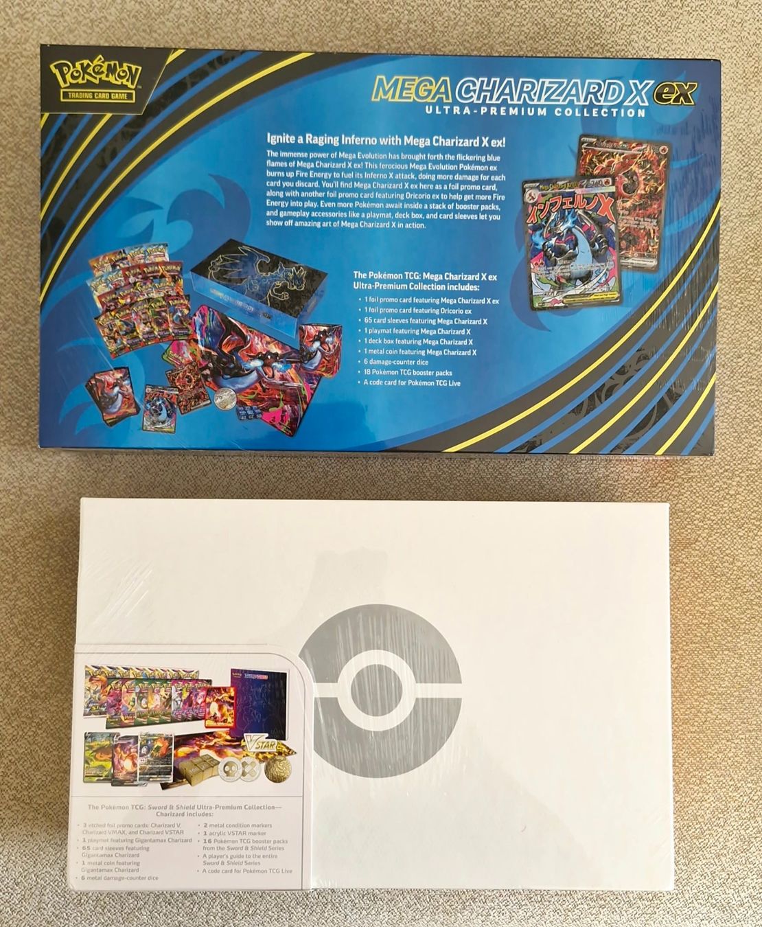 Pokémon Sammelbilder & Trading cards: Pokémon Charizard & Mega Charizard Ultra Premium Collection – Neu und originalverpackt aus Pfäffikon SZ von Hoefner-GX 1