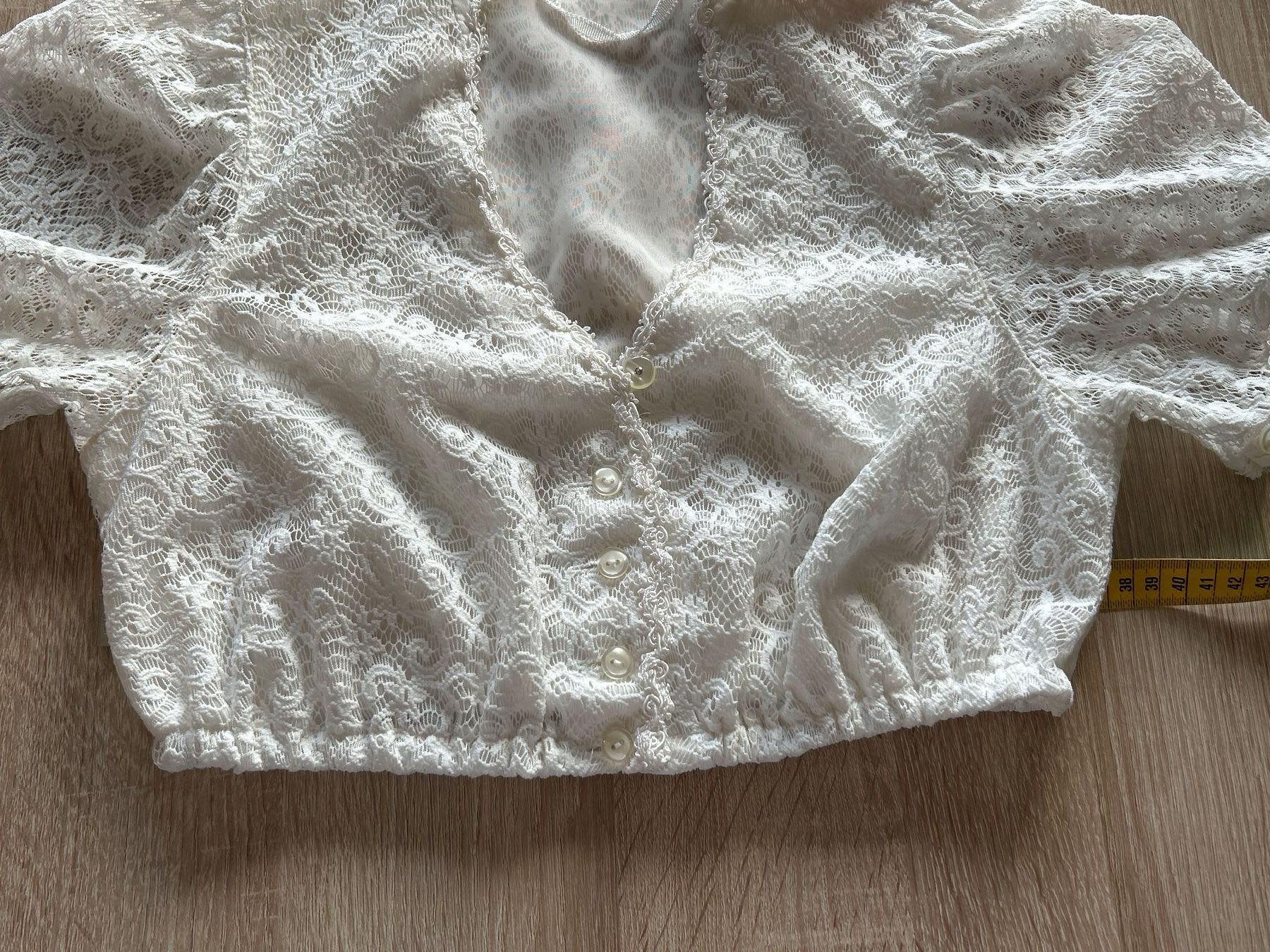 Camicette: Dirndlbluse weiss mit Spitzen von Tramontana Gr. 36 – Usato da Brunnen venduto da Nala2929 6