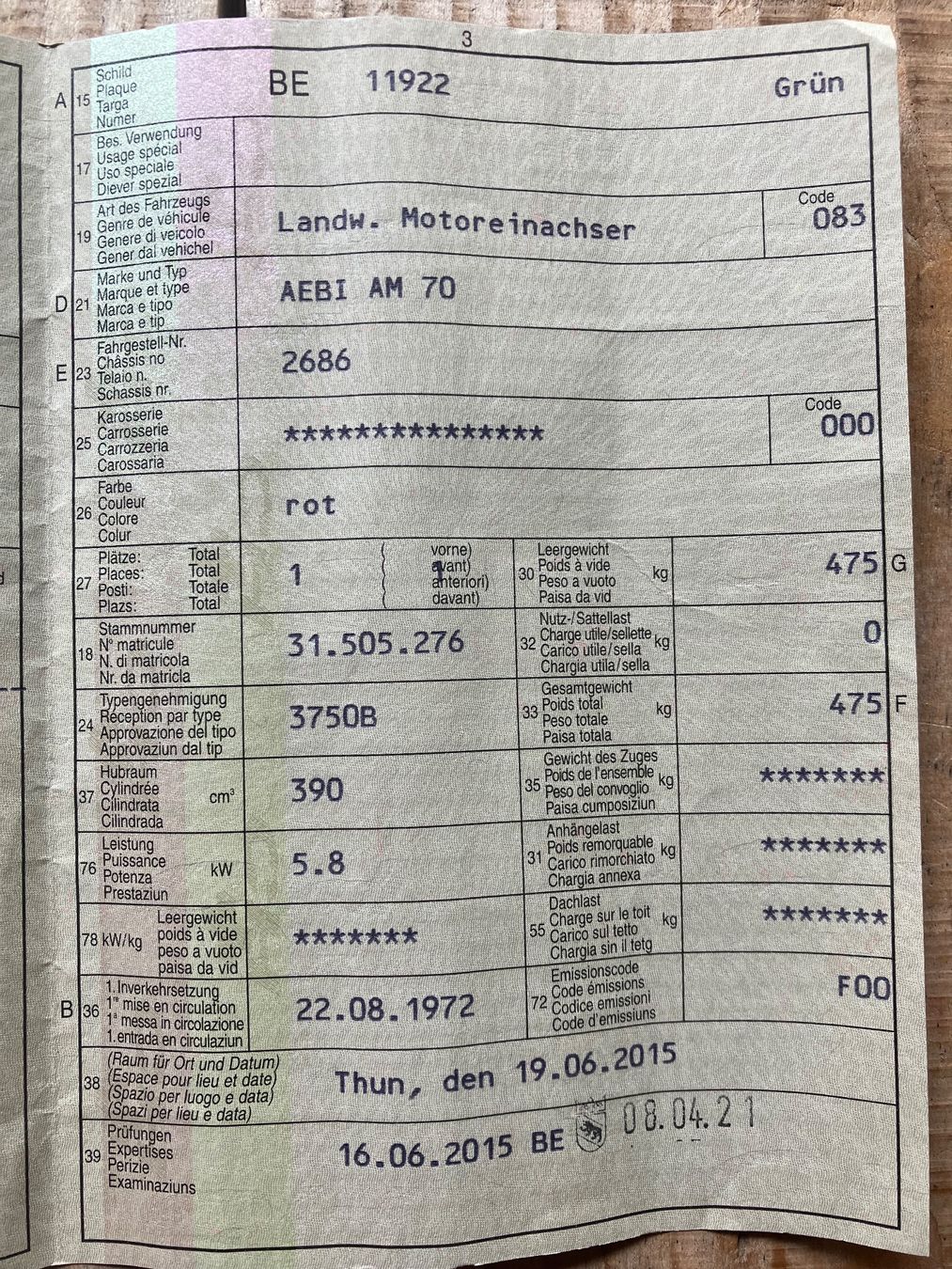 Aebi Trattori: AEBI AM70 mit Triebachse – Usato da Schmitten FR venduto da gnom72 4