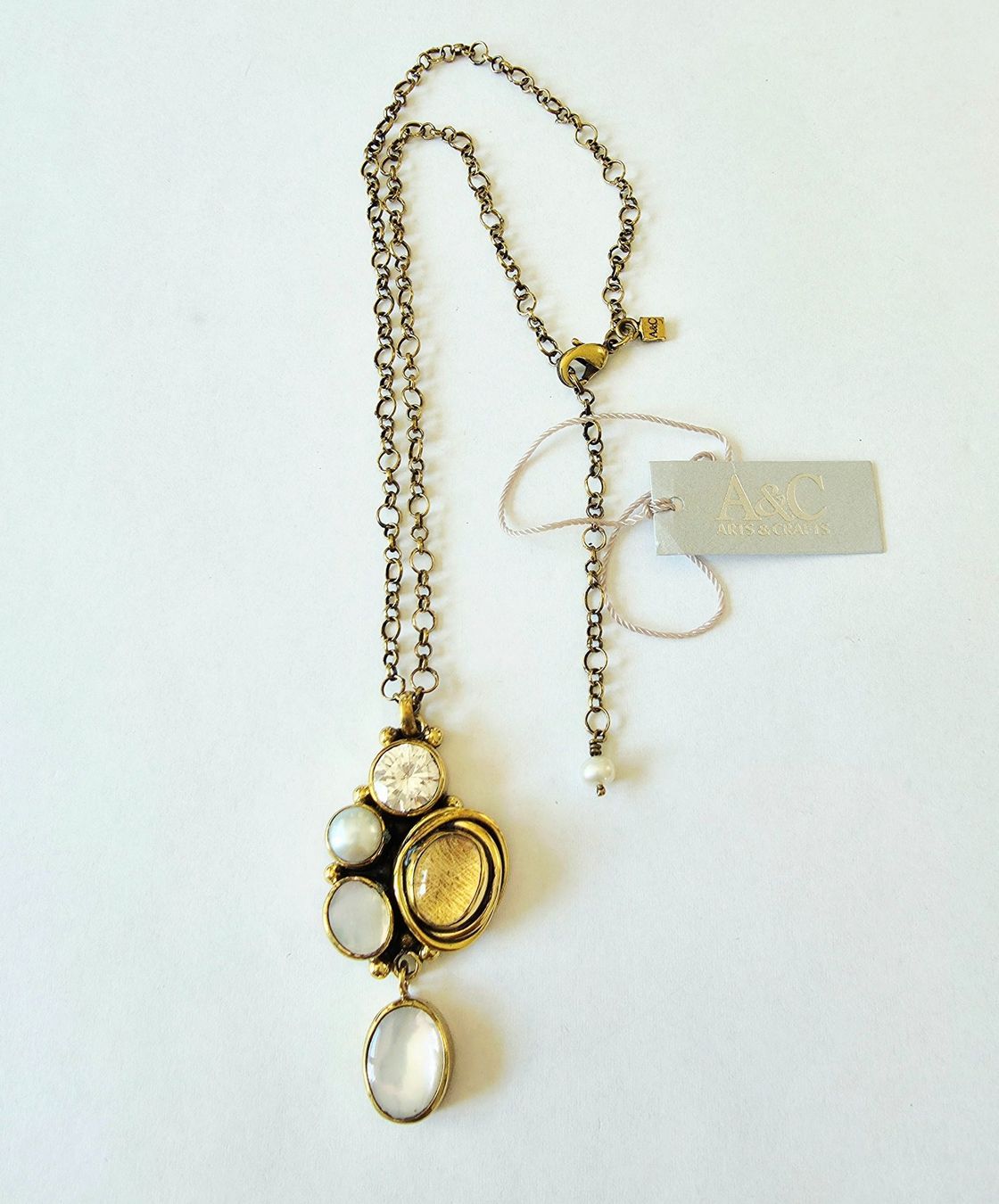 Catenine: Design Bronze Collier mit edlen Steinen - Neu – Nuovo e nell'imballaggio originale da Uetikon am See venduto da Springdream 6