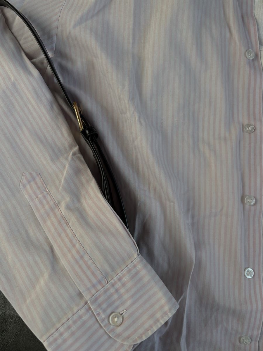 C&A Camicette: chemise rayée rose C&A, taille L – Usato da Tavannes venduto da callie.mcli 1