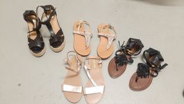 K..149 R M) Schuh-Set Damen Sandalen Gr. 37 1x 36
