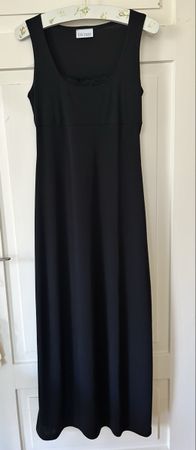 Black maxi dress with lace trim size S