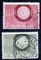 BELGIEN 2 EUROPAMARKEN 1960 GESTEMPELT - EU120