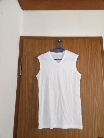 Tee-shirt blanc sans manches Globus Pima Coton Taille S Été 
