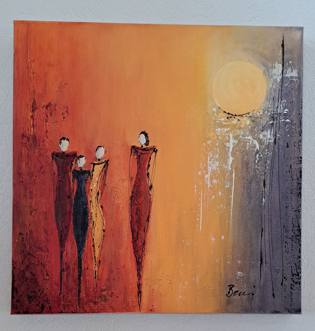 Dipinti: Acrylbild "Annäherung" (Unikat) – Nuovo e nell'imballaggio originale da Waltenschwil venduto da ber_6rk8
