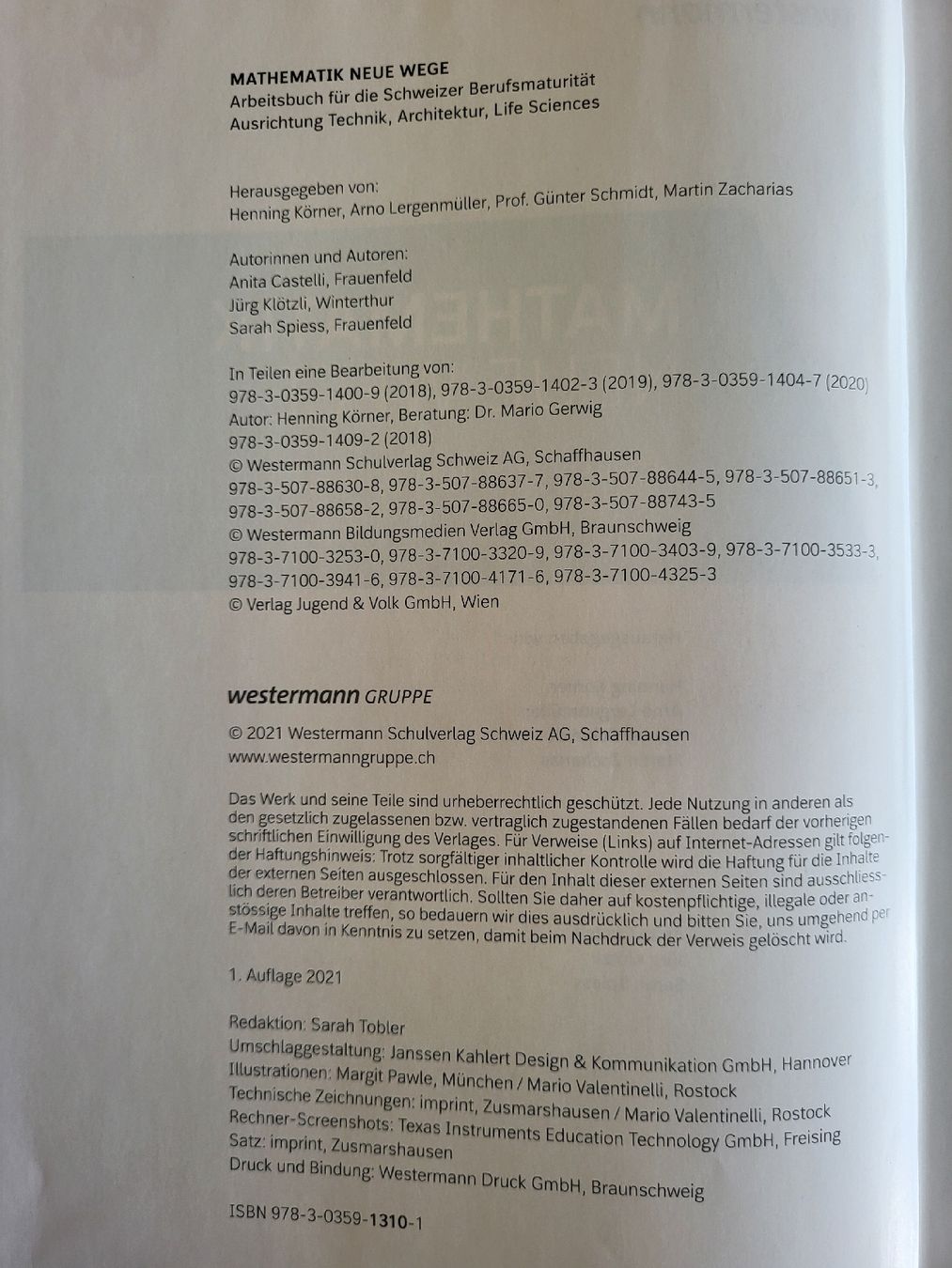 Livres: Mathematik - Neue Wege – D'occasion à Meilen par Xandia 3