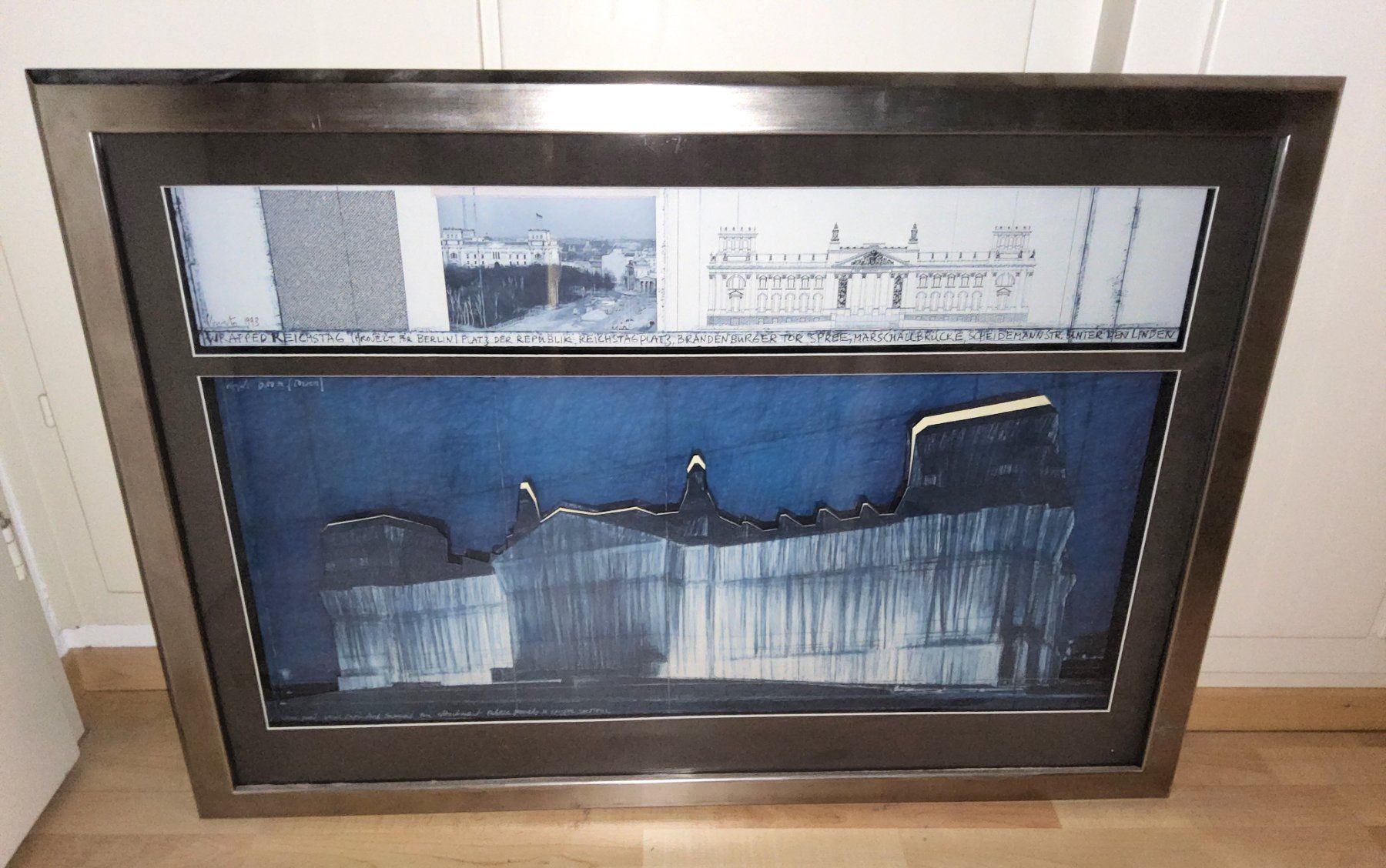 Gemälde: Grosse CHRISTO 3D-Collage - WRAPPED REICHSTAG 1993 – Gebraucht aus Thalwil von freespirit-kev 1