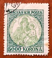 Briefmarken aus  Ungarn Madonna mit Kind 1923 gestempelt
