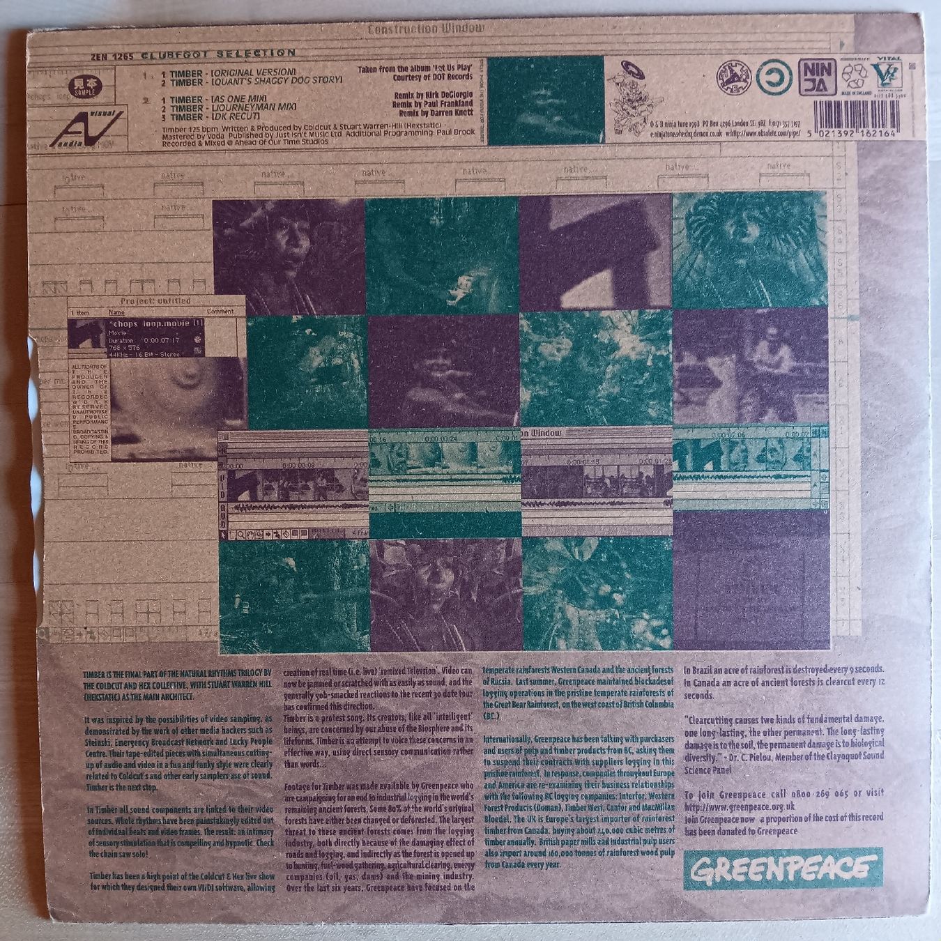 Vinyles: Coldcut & Hexstatic Vinyl Timber Ninja Tune 1998 – D'occasion à Chur par chr_b2cn 1