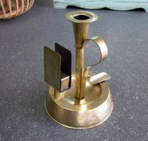 Antiker Kerzenständer mit Aschenbecher und Streichholzhalter