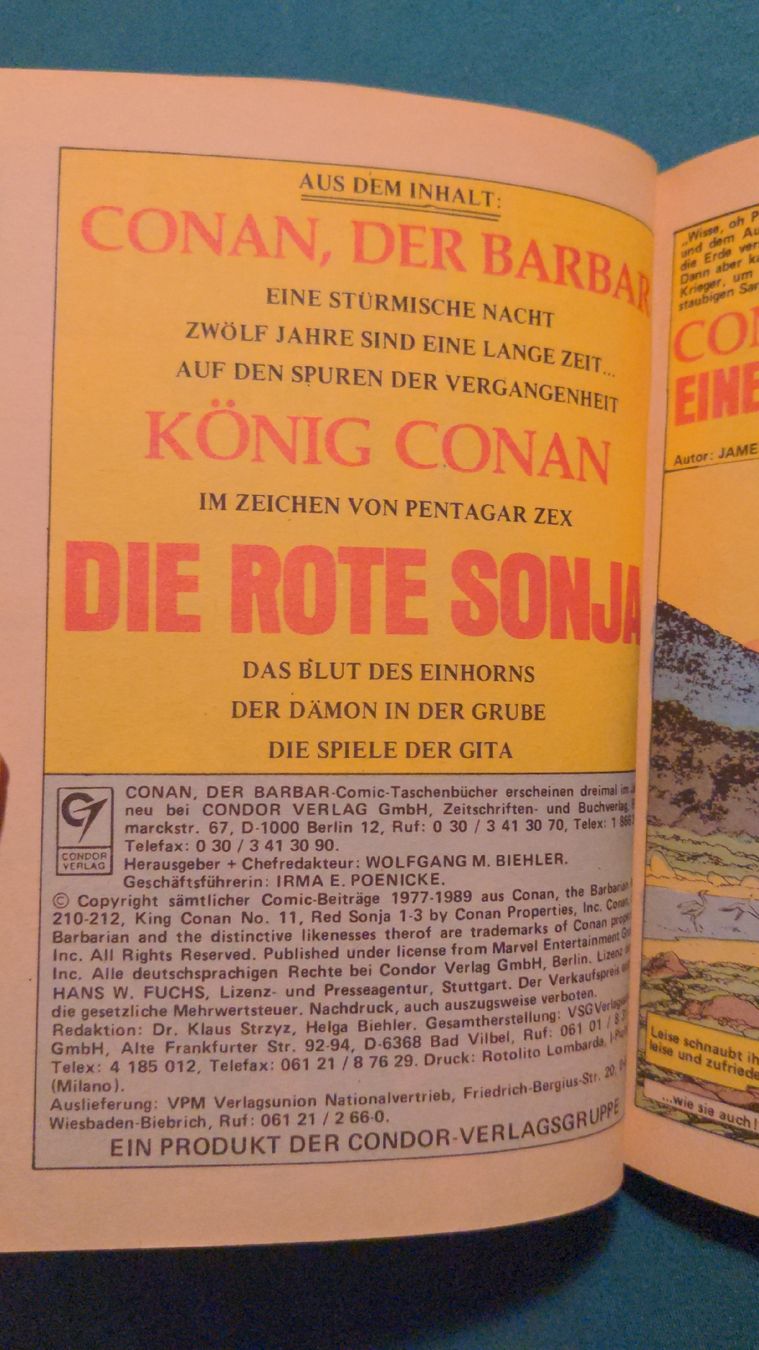 Fumetti: Conan der Barbar Nr. 27 - Marvel Superhelden-Taschenbuch – Usato da Niederscherli venduto da Mon_Art 3