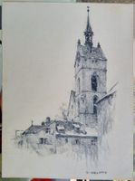 Voellmy Fritz: Grafik Martinskirche Rheinsprung Basel