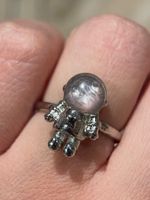 Selten! 100 % echter Lepidolith-Ring – Edelsteinring