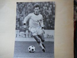 Autogramm Jakob Kuhn Fussball schwarzweiss Foto 1970er Jahre