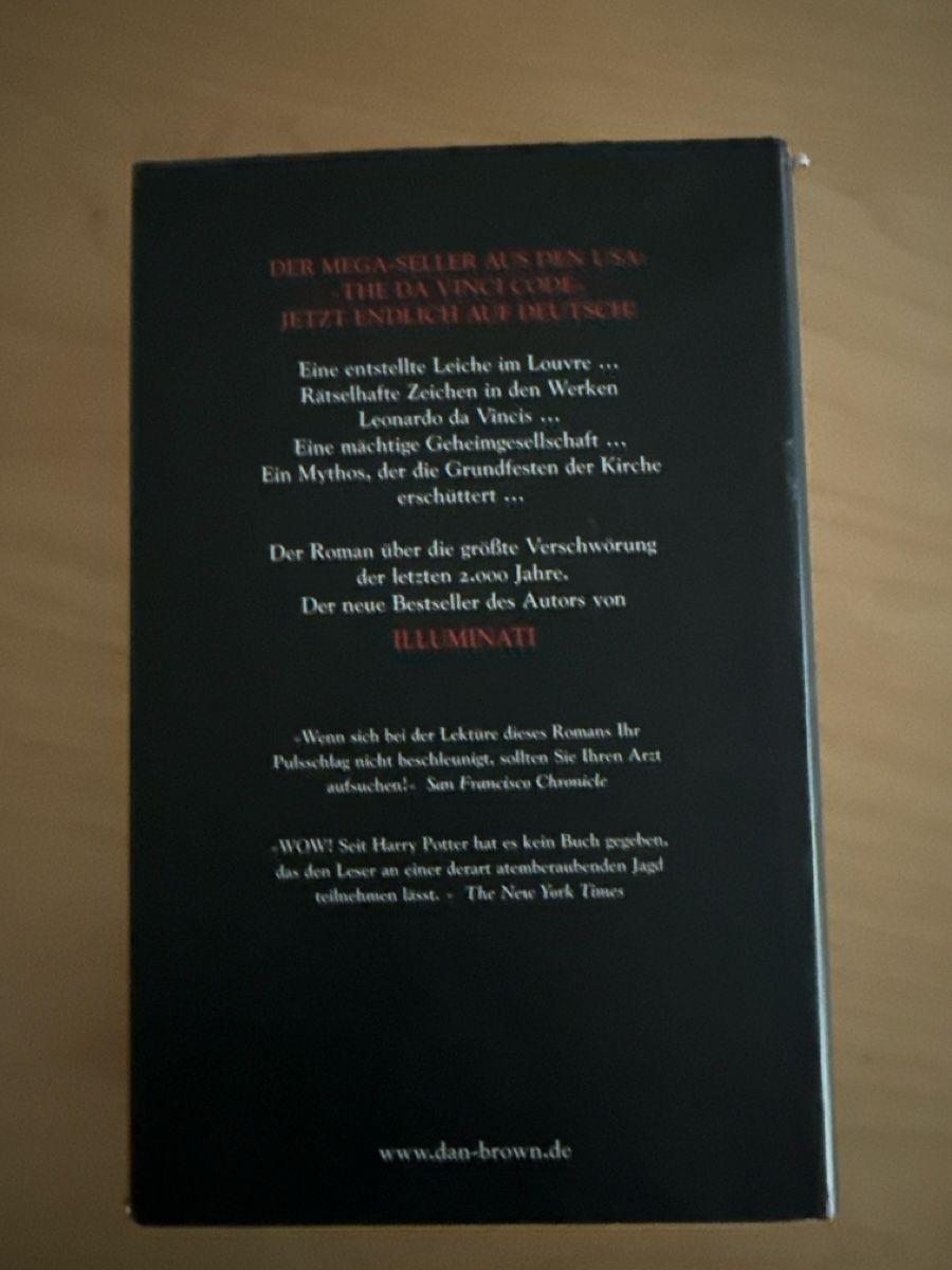 Bücher: Sakrileg, Dan Brown, Thriller – Gebraucht aus Zürich von Hugsy30 1