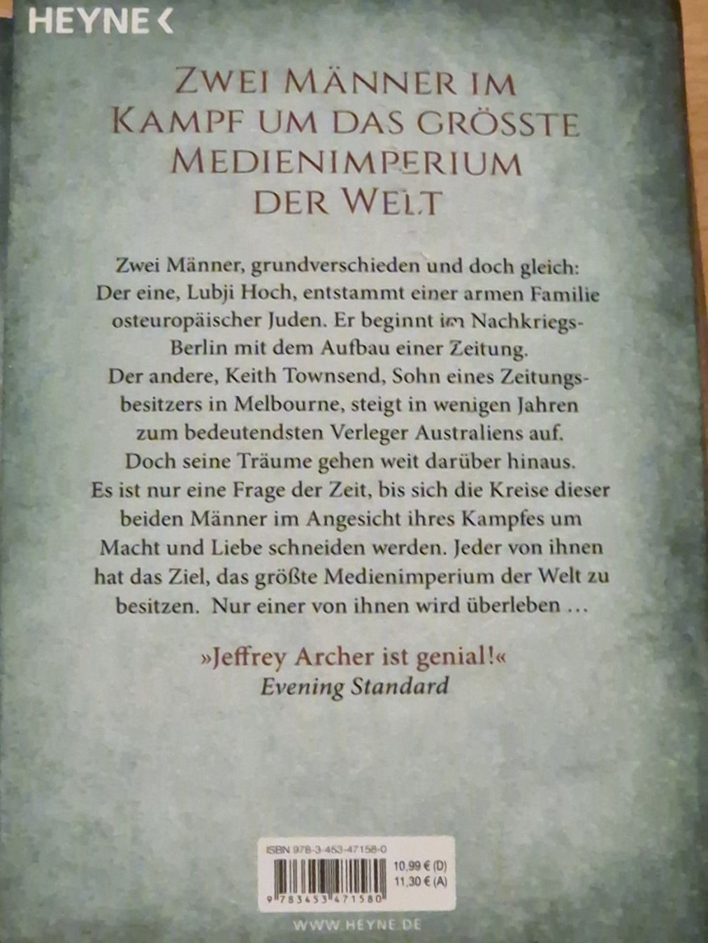 Libri: Jeffrey Archer Clifton Saga Romane – Usato da Neuhausen am Rheinfall venduto da Alchimista 4