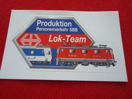 SBB Lok-Team Aufkleber, Produktion Personenverkehr, top NEU