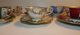 Porzellan Kaffeetassen Set Sammler Tassen u Teller  8 Tassen