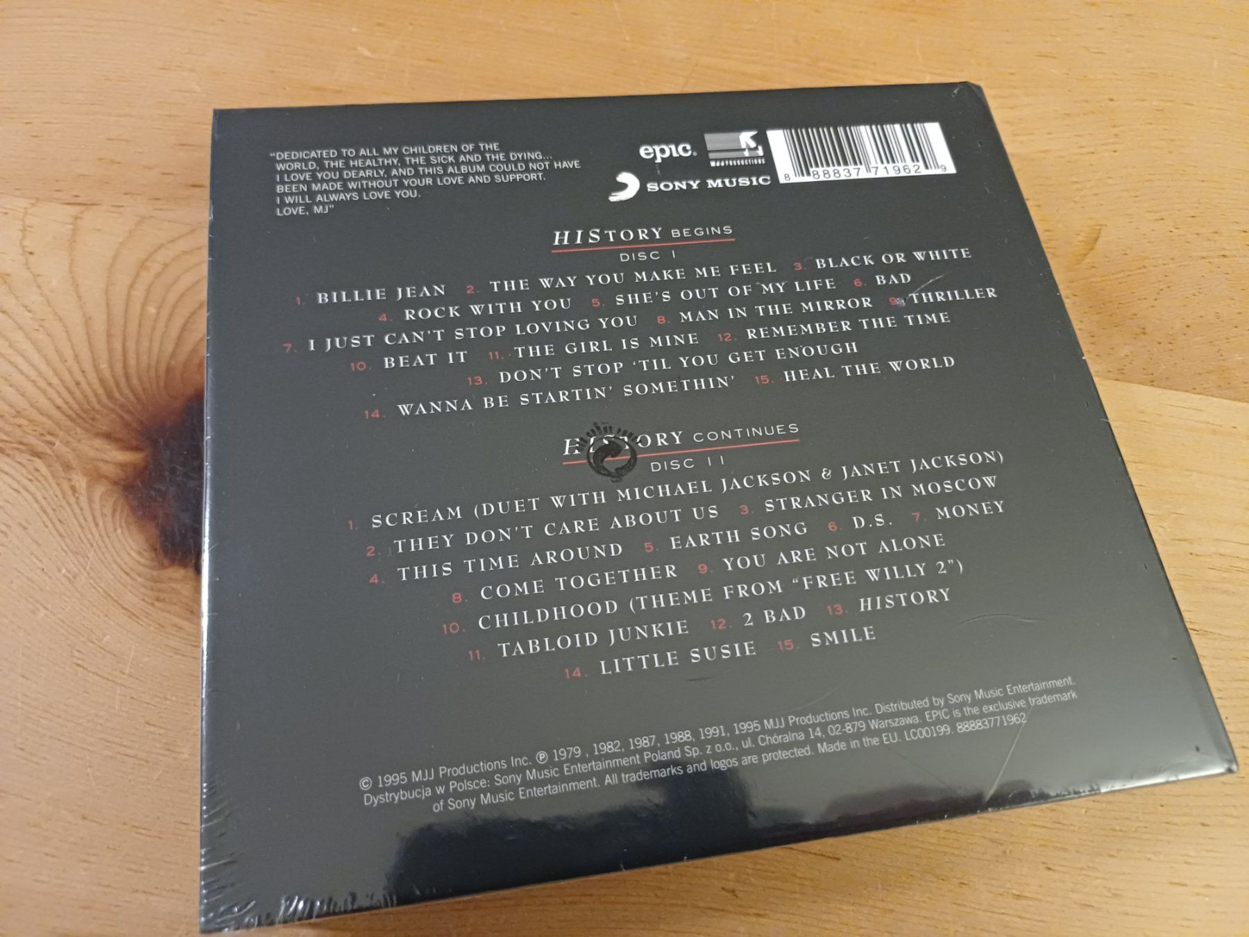 CD: Michael Jackson: History - Past, Present And Future - Book I – Nuovo e nell'imballaggio originale da Jona venduto da Rreto71 3