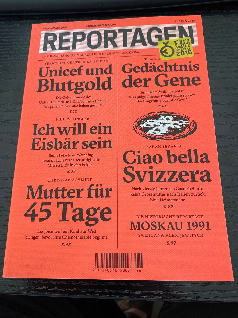 Riviste & Magazine: Reportagen Nr. 26, Januar 2016 – Usato da Erlinsbach SO venduto da Silverstorm