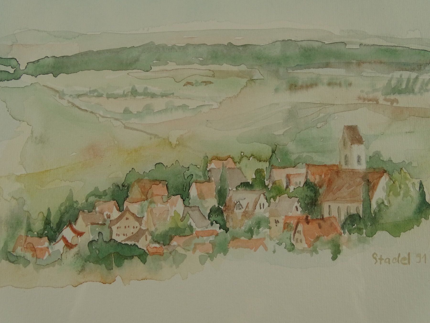 Dipinti: STADEL AQUARELL 1991 – Usato da Grüningen venduto da Kartensammler 2