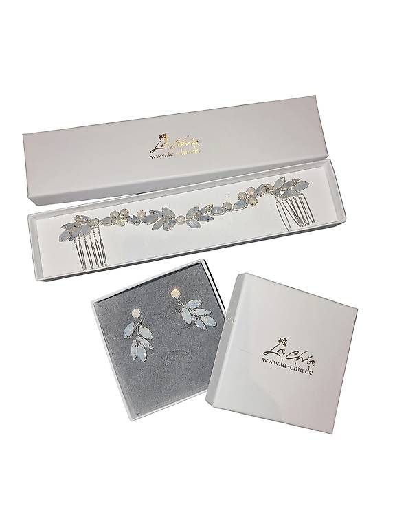Orecchini pendenti & Orecchini a lobo: La Chia Ohrringe + Haarschmuck "Mia" Set – Nuovo (secondo la descrizione) da Triesenberg venduto da mbli2024 4