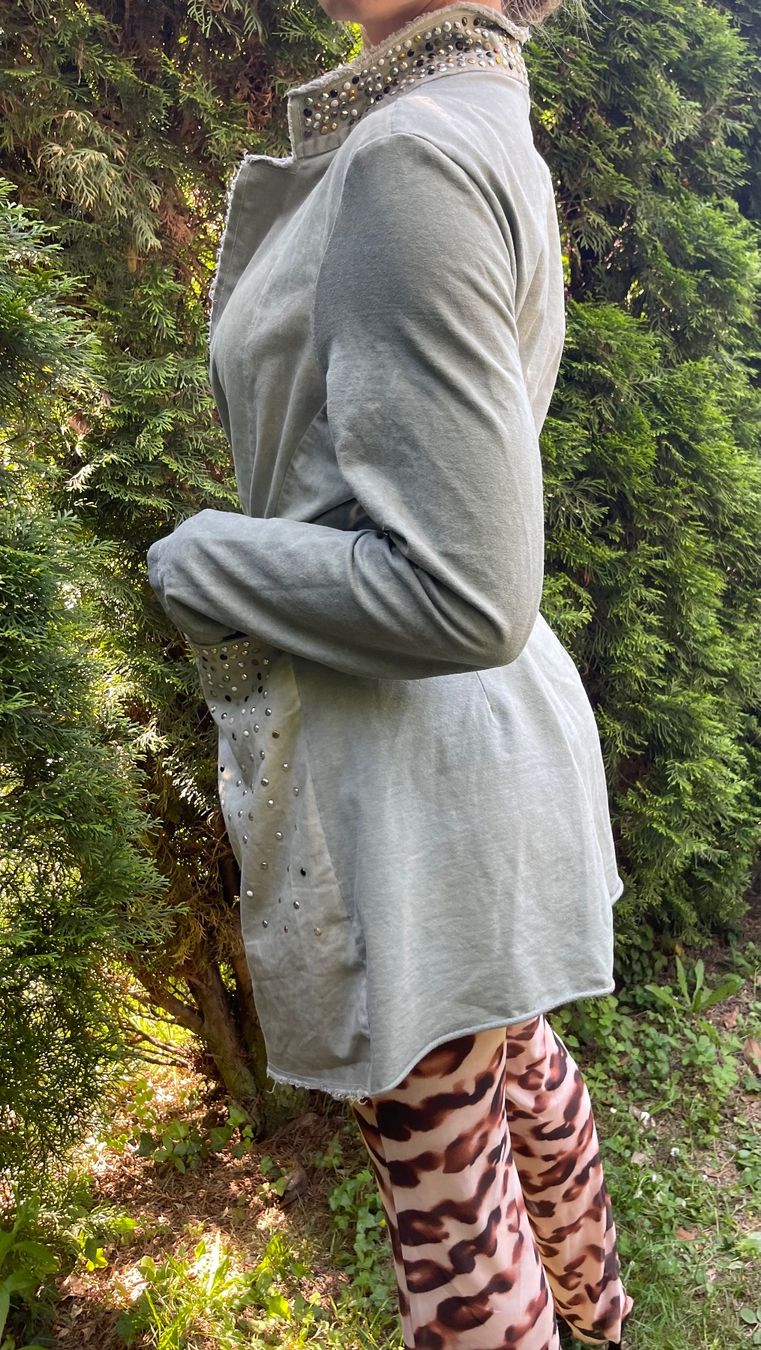 Giacche: Chic Blazer lungo di cotone con strass-tgL – Nuovo (secondo la descrizione) da Gordevio venduto da LanaZimm 6