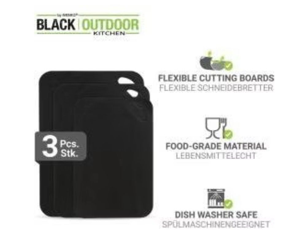 Wenko Elettrodomestici da cucina: 6er-Set Wenko Schneidebretter flexibel schwarz – Nuovo (secondo la descrizione) da Frauenfeld venduto da heyLani 4