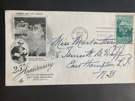 USA 1952 illustrierter FDC 3c Mt.Rushmore National Memorial