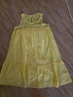 Hübsches Sommerkleid Gr.40 mit Häkel-Oberteil, Gelb, leicht
