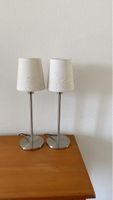 2 Tischlampen mit Stoffschirm