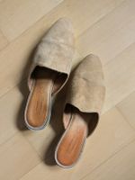 Slipper Schuhe Wildleder beige Grösse 40 guter Zustand