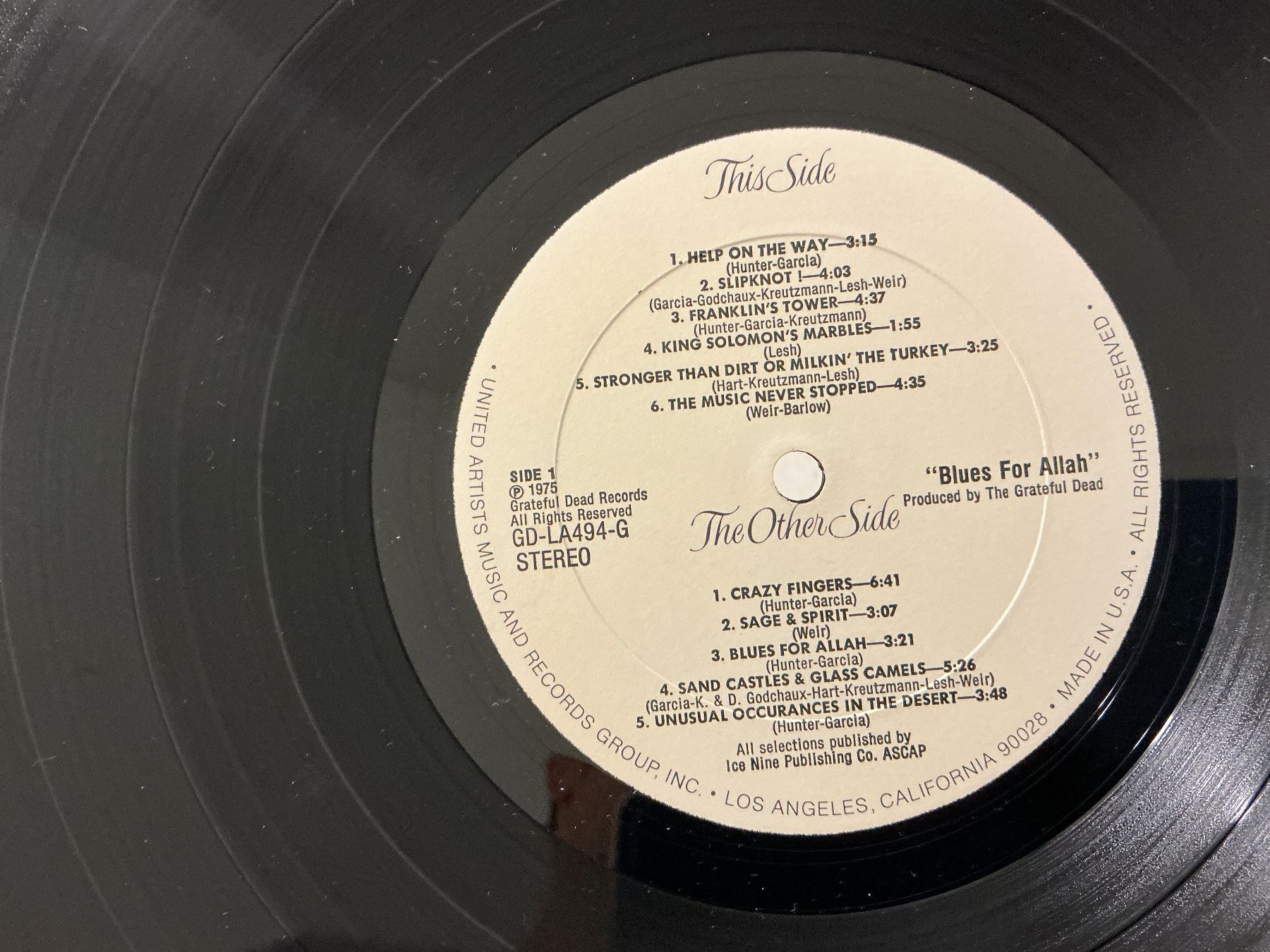 Dischi in vinile: Grateful Dead LP - Blues For Allah (Seem Split) – Usato da Winterthur venduto da Tumko-Vinyl 1