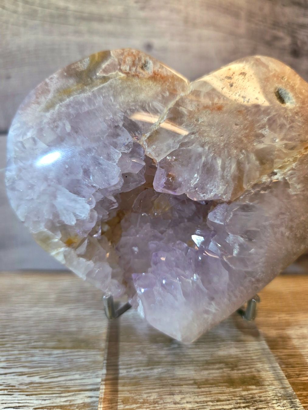 Minerali & Pietre curative: Wunderbares Pink Amethyst Herz 680g – Nuovo e nell'imballaggio originale da Matzingen venduto da Shay_Crystalz 1
