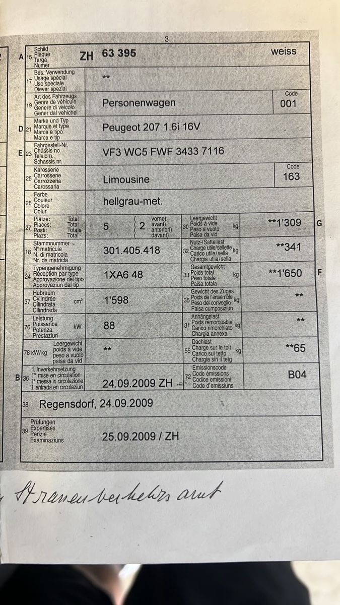 Peugeot Automobili: Peugeot 207 1.6i 16V – Difettoso da Mettmenstetten venduto da lbr_vr5d 9