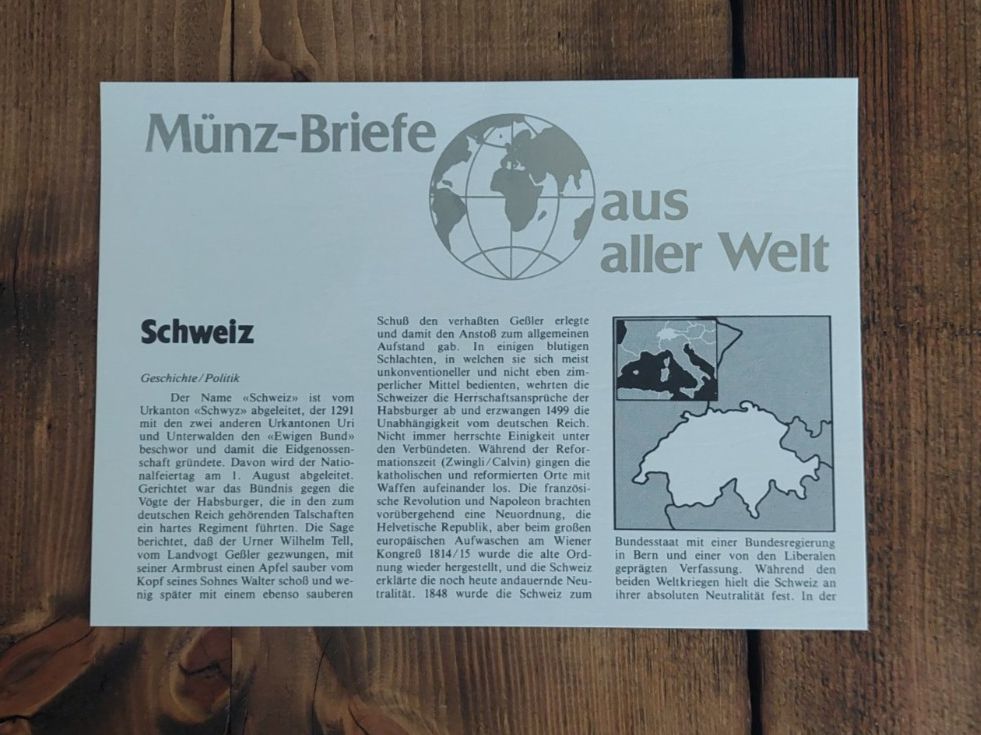 Tutti i francobolli: Münz-Brief Schweiz 1988 – Usato da Waltenschwil venduto da Browny2 2
