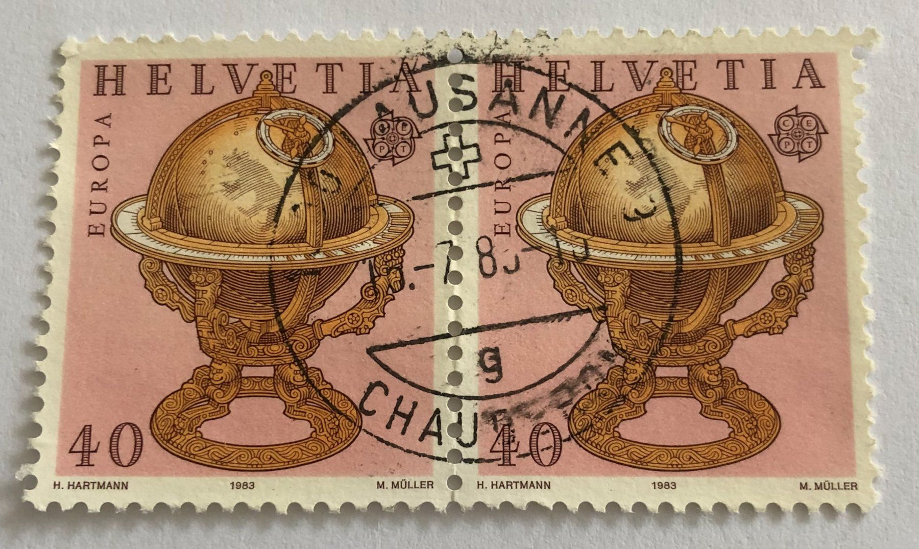 Tutti i francobolli: CH Briefmarken Paar  gestempel   – Usato da Aarau venduto da Billa007