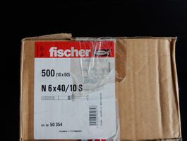 10 x 50 Stk. Fischer Nageldübel N 6 x 40/10 S
