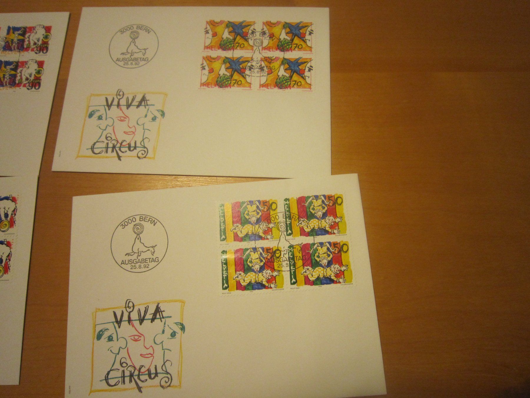 Tutti i francobolli: CH 1992 FDC Serie einzeln und 4er – Usato da Gordola venduto da Polentaefung 3