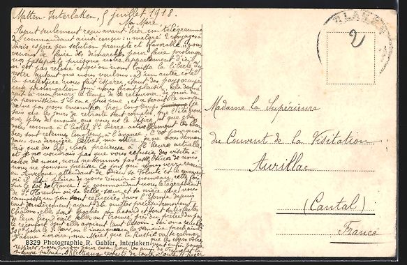 Cartoline postali: Interlaken, Katholische Kirche - Eglise  – Usato da Berlin venduto da bartko-reher 1