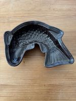 Ausgefallene Fischform Keramikform mit Glasur Dunkelbraun