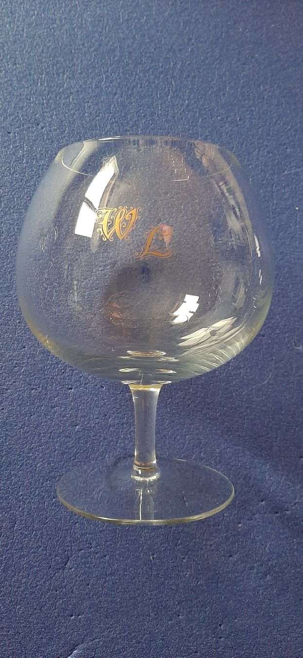 Gläser: 5 Stück edle Cognac-Schwenker mit Goldinitialien WL – Gebraucht aus Zuzwil SG von alfaromeo159ti