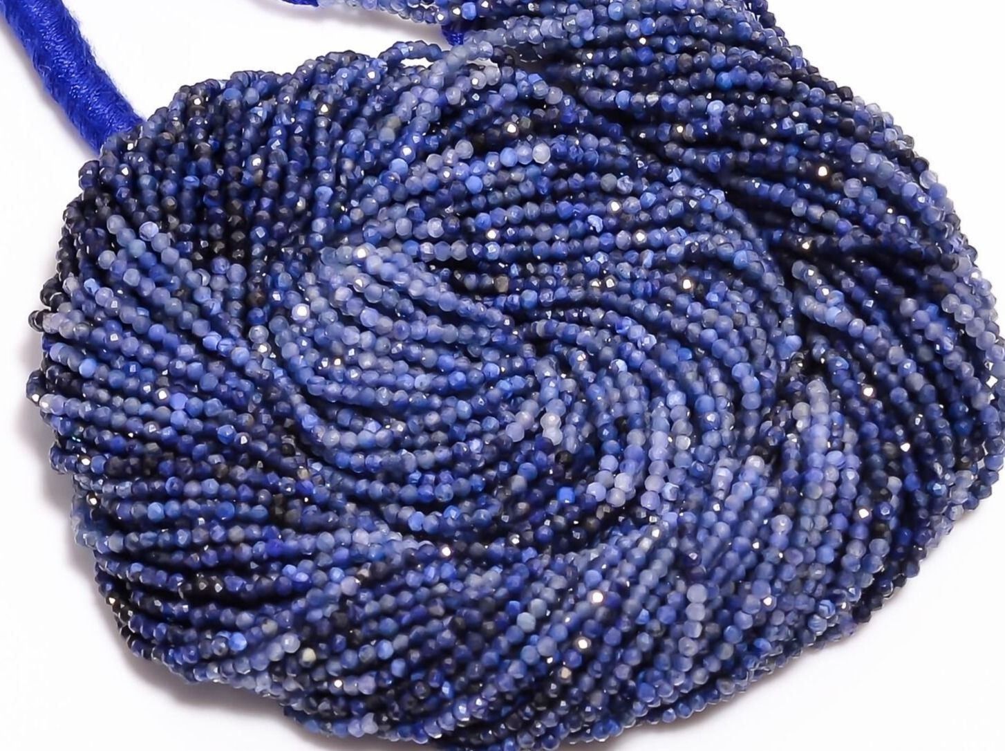 Pietre preziose: +++++AAAAA SAPHIR Strang 1,7 mm – Nuovo (secondo la descrizione) da Visp venduto da steinschmuckwelt