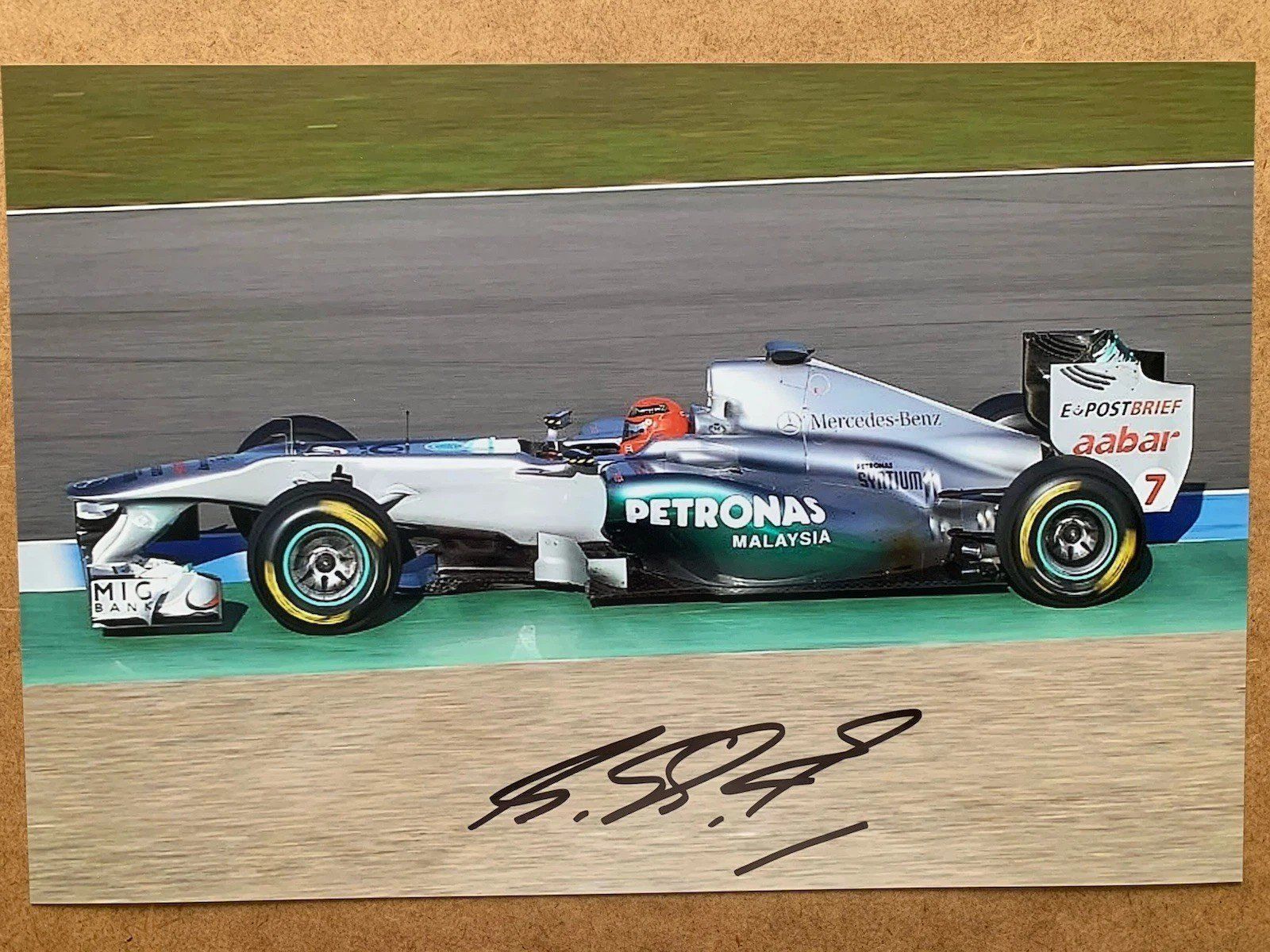 Autogramme: Sommer Preis / 5 Orginal M. Schumacher – Gebraucht aus Grabs von Sauber60 3