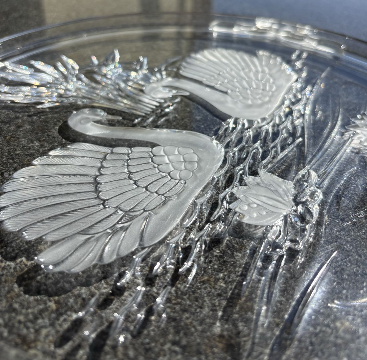 Servierplatten: Servierteller Glas mit Schwan – Gebraucht aus Gunzwil von mel_gd8m 2