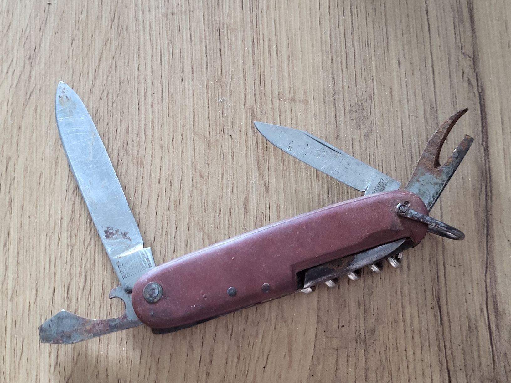 Solingen Taschenmesser: Taschenmesser mit Korkenzieher und Klinge, gebraucht – Gebraucht aus Allschwil von Uhrenbinz 2