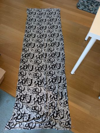 Schal "Schrift", ca 69 x 210 cm
